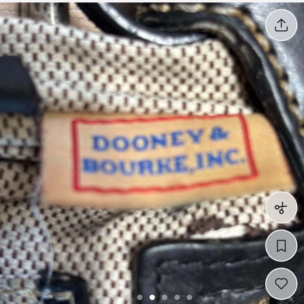 Dooney & Bourke Black/Tan Monogram Shoulder Bag - Picture 4 of 7